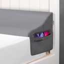 Vekkia King Size Bed Wedge Pillow for Headboard/Bed Wedge Gap Filler/Mattress Gap Filler/Wedge Pillow Headboard to Close The Gap (0-6") Between Your Headboard and Mattress, (Grey 76"x10"x7")