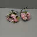 Floweroyal 2 Bunches Peony Artificial Flowers White Flowers Silk Peonies Bouquets for Wedding Party Table Centerpieces Floral Arrangement Home Kitchen Decor