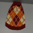 KOOLTAIL Small Dog Sweater, Knit Turtleneck Fall Thanksgiving Dog Sweaters for Medium Large Dogs, Plaid Pullover Cold Weather Knitwear Pet Winter Warm Clothes, Puppy Coat for Girls Boys, Orange M