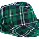 Amscan St. Patrick's Day Plaid Fedora Hat - 5 1/8" x 10", One Size, Green - Pack of 3