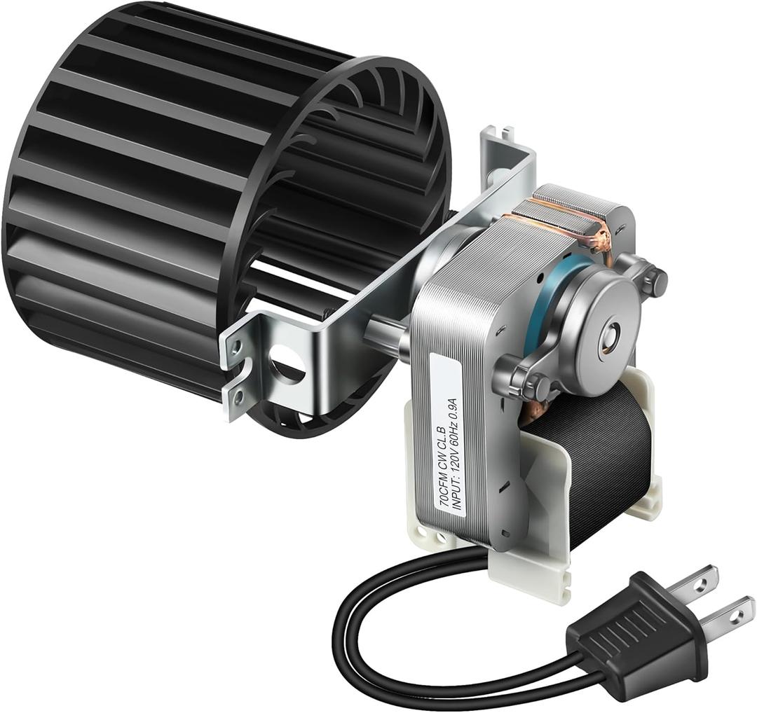 2 Pcs Bathroom Exhaust Fan Motor Replacement Part, Compatible with Nutone Broan S97009796, 162-E/G/J/K/L/M and 164-E/G/J/K/L/M, 70 CFM 120V 0.9A Blower Assembly for Bulb Ceiling Heater