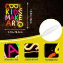 Cool Kids Make Art Neon Sign for Wall Decor Art LED Light for Classroom Dimmable Colorful Light Up Paint Sign for Art Studio Kids Room Gallery Bedroom Decoration Birthday Gifts Size 12.9*9.7 In(TWP254)