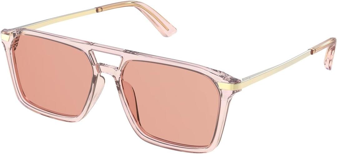 Goiteia FL-Rose Migraine Glasses,Blocks 480520 nm Light, Light Sensitivity Glasses for Fluorescent LED Glare,Photophobia