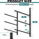 EVERHANGER Wall Mounted Kayak Storage Rack, Adjustable Kayak Holder, Heavy Duty Canoe Rack, Indoor & Outdoor Use, 3 level