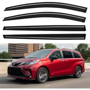 Window Visors Rain Guards for 2021 2022 2023 2024 2025 Toyota Sienna, Out-Channel Window Vent Wind Deflectors Visors Shades for 21 22 23 24 25 Sienna