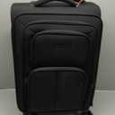 LOVEVOOK Carry On Luggage 22x14x9 Airline Approved, 22 Inch Softside Suitcases with Spinner Wheels, Lightweight Carry-on Suitcase with TSA Lock for Women Men, Large Luggage for Travel Business Trip (Black)