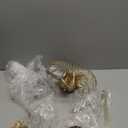 WUZUPS Crystal Chandelier Pendant Flushmount Ceiling Light Modern Lighting Fixture for Bedroom Hallway Bar Kitchen Bathroom, H 14.4" x W 11.8", Gold, E12 Base