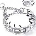 Prong Collar for Dogs, Adjustable Dog Training Collar with Quick Release Buckle for Small Medium Large Dogs (XL/Neck Girth 16.9"-22.2")