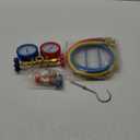 R134A Manifold Gauge Set with R134a Can Tap R134a Quick Coupler, 3 Way AC Diagnostic Manifold Gauge Set for R134a R12 R22 R404a Refrigerant, Automotive AC Gauge Set with 3Ft Charging Hoses