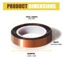 MEBMIK 12 Rolls 10mm x16m(52FT) Heat Tape High Temperature Heat Resistant Tape Heat Transfer Tape for Heat Sublimation Press Vinyl,No Residue