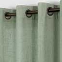KOUFALL Light Green Curtains for Living Room 96 Inches Long, Sheer Grommet Linen Cottagecore Curtains Drapes, Pale Green (52"W x 96"L (Pack of 2))