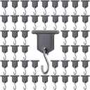 Rv Awning Hooks for Lights Camping Awning Accessory Hangers S Shaped Hooks Set Rv Party Light Hangers for Christmas Party Camping Tent Indoor and Outdoor Supplies (Grey and Silver,22 Pairs)
