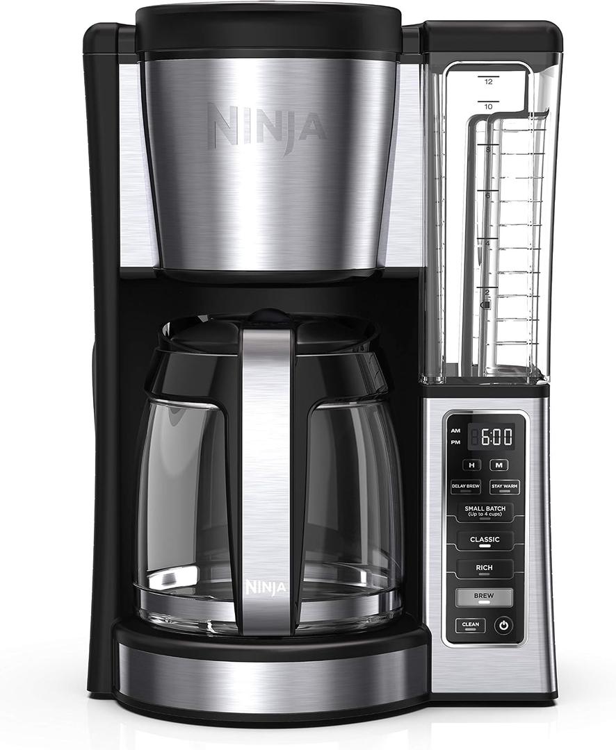 Ninja Fresh Brew Coffee Maker, 12 Cup Glass Carafe, Stainless Steel, CE251