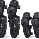 SCOYCO Motorcycle Knee Pads for Men - CE Level 1 Motocross Knee and Elbow Guards Protective Gear Armor with 45-180 Knee Flexibility Design Adjustable Elastic Band