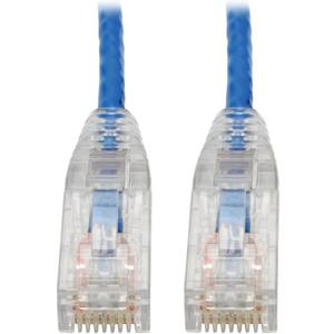 Tripp Lite Cat6 UTP Patch Cable (RJ45), M/M, Cat6 Ethernet Cable, Gigabit (1 Gbps), Molded, Slim, Blue, 8 in. (N201-S8N-BL)