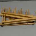 2 PCS Wooden Dish Rack Bamboo Drying Rack Stand Pot Lid Holder Kitchen Cabinet Organizer for Dish Plate Bowl Cup Pot Lid Cutting Board