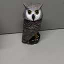 Solar Powered Garden Owl with Motion Detection, Rotating Head, Realistic Hoots and Silent Mode, Outdoor Statue and Sculpture, Owl Decoration for Home, Garden, Patio and Lawn