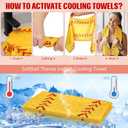Hahafelt 6 Pack Softball Cooling Towels, Yellow Sports Towels with Bags, 40"x12" Breathable Chilly Towel, Microfiber Towel for Softball Sport Team Gift