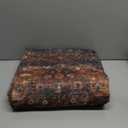 Moynesa Ultra-Thin Washable Vintage Area Rug - 3x5 Boho Non-Slip Entryway Rug Oriental Medallion Living Room Rug Entrance Mat Carpet for Kitchen Laundry Bathroom Bedroom, Brick Red/Dull Teal