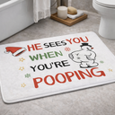Hedgehog Bathroom Decor, Funny Hedgehog Welcome Mats for Bathroom Washroom Restroom Toilet, Funny Door Mat for Outdoor Indoor Porch Entryway, 17x30 Inches,3pcs