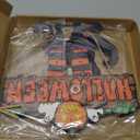 Led Halloween Witch Door Sign Light Up Halloween Door Hanger Wooden Halloween Wreath Decorations with Witch Hat and Legs for Front Door Wall Porch Decor(Purple, Witch Style)