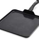 GreenLife Soft Grip Diamond Healthy Ceramic Nonstick 11" Griddle Pan, PFAS-Free, Dishwasher Safe, Black