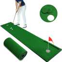 Putting Green Golf Putting Mat Non-Slip Professional Practice Trainning Mat for Indoor Outdoor, 20 inches x 106"