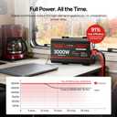 DR.PREPARE 3000W Pure Sine Wave Inverter 12V DC to 110V AC Converter, w/ 6000W Peak, GFCI Protection, 4X AC Sockets, Hardwire Port, Remote, Solar Power Inverters for Vehicles, RVs, Home, Off Grid