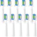Compatible with Bitvae D2 Electric Toothbrush Replacement Heads, for Bitvae D2 Electric Toothbrush,10 Pack (White)