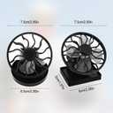 4Pc Clip-on Cap Mini Solar Fan, Portable Handsfree Cooling Fan, Solar Powered, Outdoor Hat Accessories, 73mm, Black
