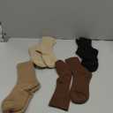 VoJoPi Wool Socks for Women, Thermal Warm Hiking Boot Socks for Winter, Thick Cozy Cushioned Work Crew, 5 Pairs (Brown/Coffee/Khaki/Black/White)