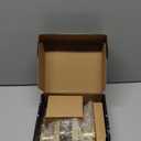 Linkaa Passage Door Handles Brushed Gold Door Lever Satin Brass for Hall or Closet, Keyless Door Knob, Square Interior Door Handle Heavy Duty Zinc Alloy (1, Passage (No Lock)，Brass Gold)