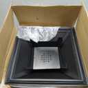 Small Fire Pit for Outside Wood Burning,Fire Bowls with Firproof Mat, Backyard Black Square Ourdoor Bonfire Pit with Waterproof Cover for Outside Patio Camping (Black, 22 INCH)