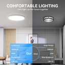 WKONCLDY Two Pack 4700lm LED Flush Mount Ceiling Light, Super Slim 16 inch 5000K LED Ceiling Light for Bedroom, Living Room, Dining Room (White), 16in-2P