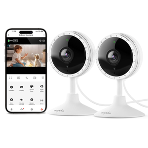 ARPHA 2K Indoor Security Camera, WiFi Pet Camera for Home Security with PIR Human Detection, Sound Detection, Night Version Two-Way Talk, Support TF Card & Cloud Storage