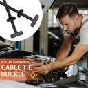 150 Pack Heavy Duty Self-Locking Nylon Zip Ties, Cable Tie Buckle, UV Resistant Zipper Clips, Universal Nylon Cable Tie Buckle for Car, Home, Office & Garden
