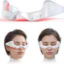 Under Eye Red Light Therapy Device, Facial red Light Therapy for reducing Dark Circles and Puffiness, Smoothing fine Lines, Eye Massager with Glasses Strap