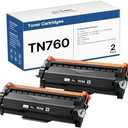 TN760 Toner Cartridges Replacement for Brother Toner TN-730/TN-760 Compatible HL-L2350DW MFC-L2710DW MFC-L2750DW HL-L2395DW HL-L2370DW DCP-L2550DW HL-L2390DW (Black, 2 Pack)