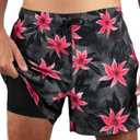 Kanu Surf Men's 5 Adventure Mens Swim Trunks UPF 50+ Quick-Dry Bathing Suit Shorts with Pockets & Compression Liner