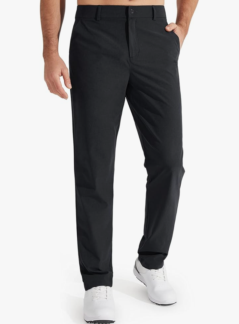 Libin Mens Golf Pants Stretch Work Dress Pants Size L32/ W30 Quick Dry Lightweight Casual Comfy Trousers with Pockets