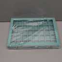 Frebeauty 48 Grid Jewelry Tray,Adjustable Earring Holder Organizer with Glass Lid,Velvet Drawer Jewelry Organizer for Rings,Studs,13.8 x 9.5 x 2 Inches Jewelry Display Box,Gift for Women(Turquoise)