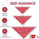 Valentines Dog Bandana - 2 Pack Triangle Dog Bandanas | Reversible Love and Heart Pet Scarf | Premium Durable Fabric | Boys & Girls | Holiday Bandana for Medium and Large Dogs (Large)