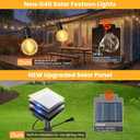 ZOTOYI 150FT Solar String Lights Outdoor Waterproof with USB Port, 73+3 Shatterproof G40 Bulbs, 4 Light Modes Dimmable Solar Powered Patio Lights for Outside Deck Backyard Porch