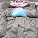 NEWCOSPLAY Unisex Adult Onesie Pajamas Animal One Piece Costume Cosplay Sleepwear, (Grey Rabbit, Large)