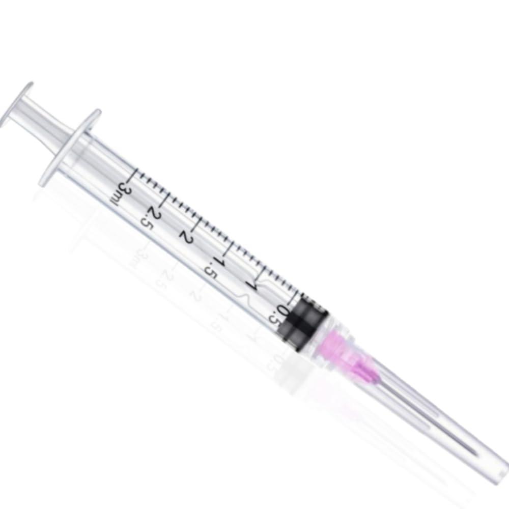 3ml Syringes with Needles 18G-1Inch, Lab Sample Injection Syringes for Industrial Scientific Labs, Liquids Measuring and Dispensing - 50 Pack/Box 3ml Syringes with Needles 18G-1Inch, Lab Sample Injection Syringes for Industrial Scientific Labs, Liquids Measuring and Dispensing - 50 Pack/Box