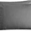Bare Home Flannel Standard Pillowcases Set of 2 - 100% Cotton - Velvety Soft & Cozy - Double Brushed Heavyweight Flannel Pillowcases (Standard Pillowcase Set of 2, Grey)