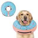 Supet Inflatable Dog Cone Collar Alternative After Surgery, Doggie Neck Donut Collar Recovery E Collar, Soft Dog Cone for Large Dogs