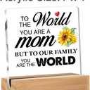 Desk Sign Mom Gift - Clear Acrylic for Mom's Day & Birthday, 4 x 4 Inches
