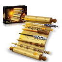 Magic Wand Scroll Building Set for Adults, MOC Magic Wizard Wand Model Kit Can Be Hung on The Wall, Home Office Decor Kit, Creative Toys
