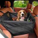 Kohree Dog Car Seat Cover for Small Dogs, Hard Bottom Dog Car Seat Cover for Back Seat with Upgraded PVC Pipe, Waterproof 900D Car Hammock for Dogs Pet Back Seat Extender for Cars SUV Truck-S